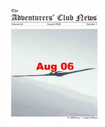 August 2006 Adventurers Club News Cover